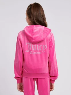 Juicy Couture Light Purple Diamanté Zip Through Hoodie
