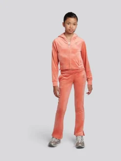 Juicy Couture Orange Juicy Arch Zip Thru Diamante Hoodie