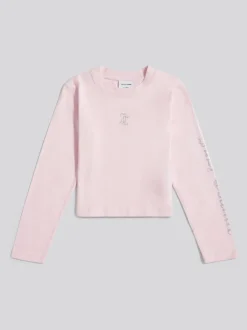 Juicy Couture Pink Baby Diamante Arm Long Sleeve T-Shirt