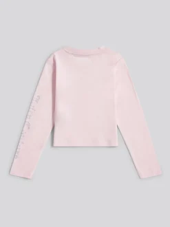 Juicy Couture Pink Baby Diamante Arm Long Sleeve T-Shirt