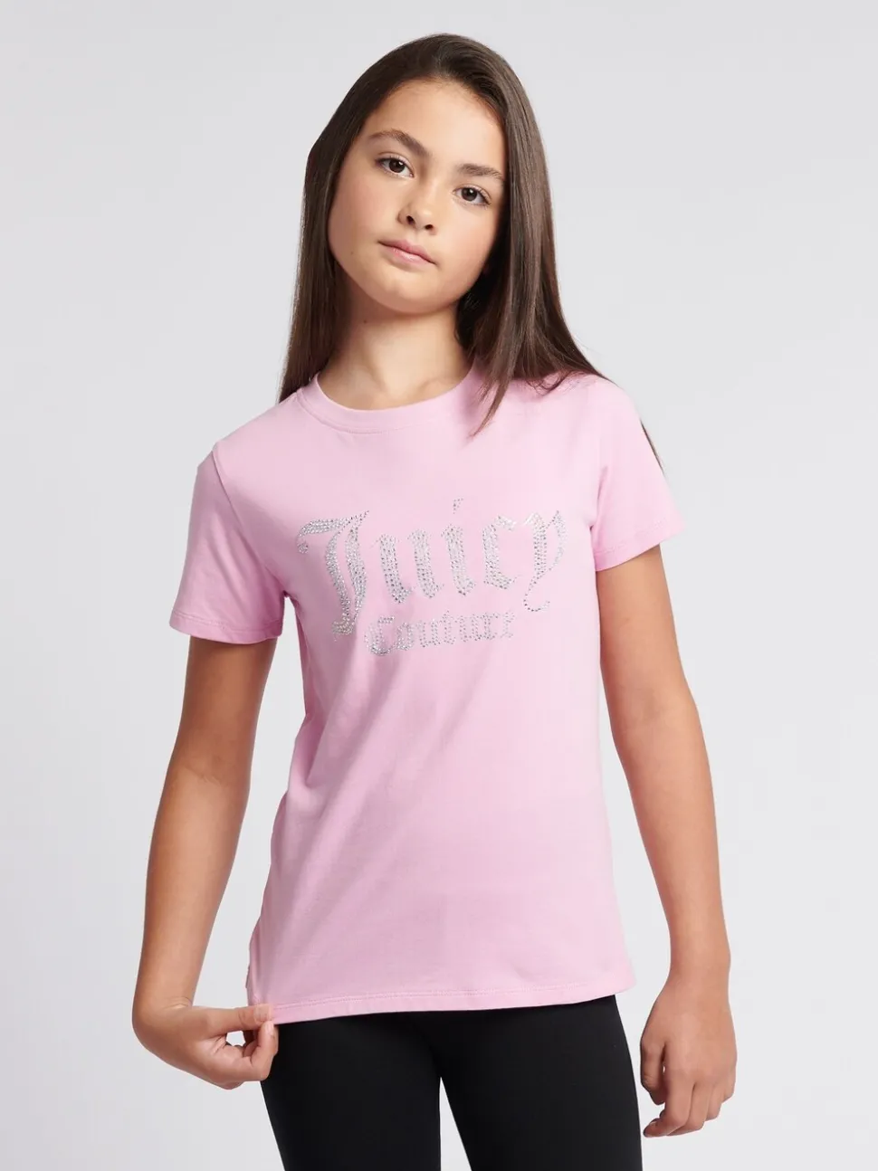 Juicy Couture Pink Fitted Diamante T-Shirt