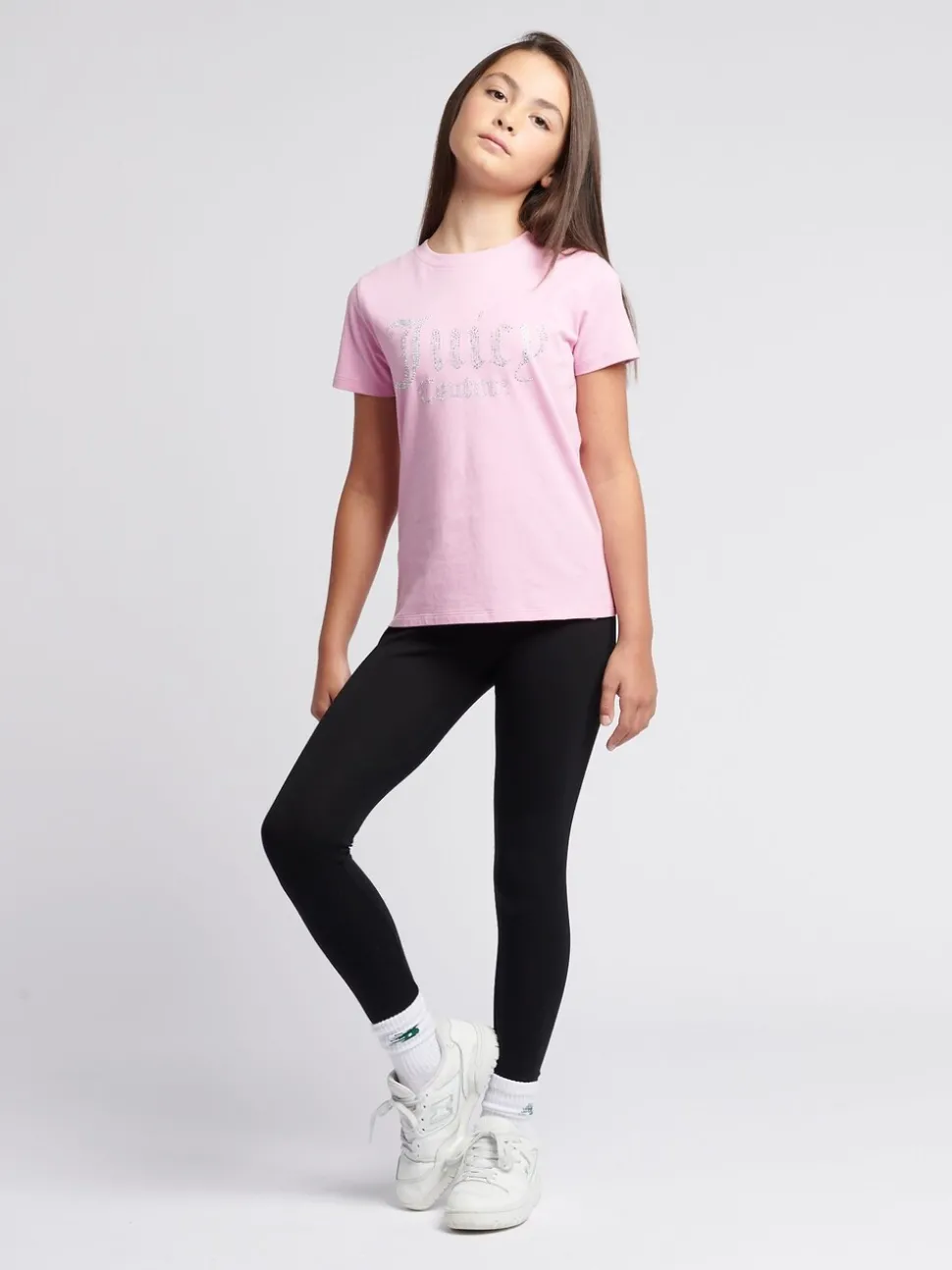 Juicy Couture Pink Fitted Diamante T-Shirt