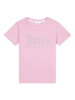 Juicy Couture Pink Fitted Diamante T-Shirt