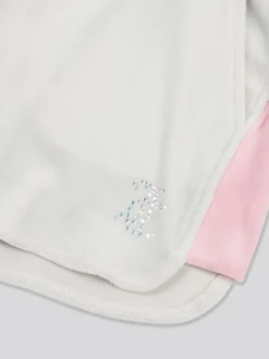 Juicy Couture Pink Girls Velour Strappy Top & Shorts Set