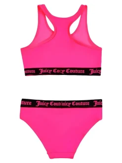 Juicy Couture Pink Logo Elastic Swim Set