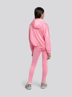 Juicy Couture Pink Relaxed Over-The-Head Hood & Velour Leggings Set