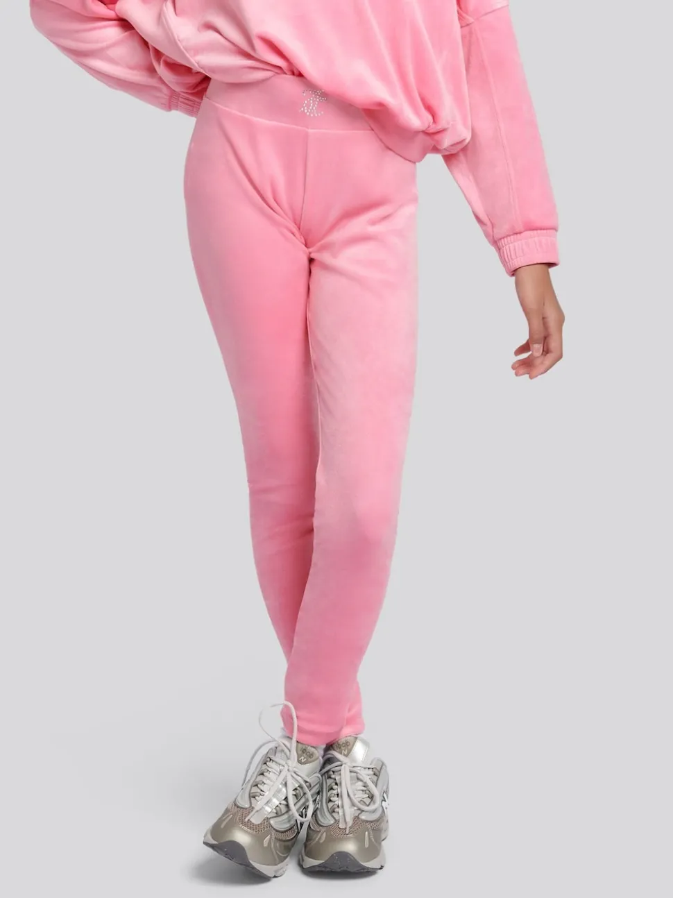 Juicy Couture Pink Relaxed Over-The-Head Hood & Velour Leggings Set