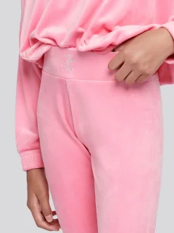 Juicy Couture Pink Relaxed Over-The-Head Hood & Velour Leggings Set