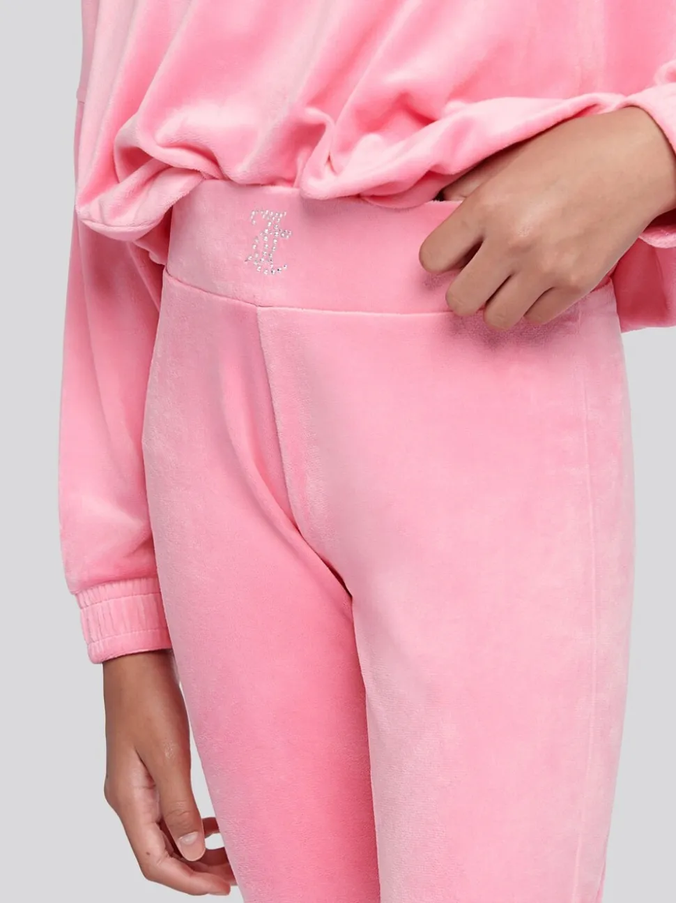 Juicy Couture Pink Relaxed Over-The-Head Hood & Velour Leggings Set