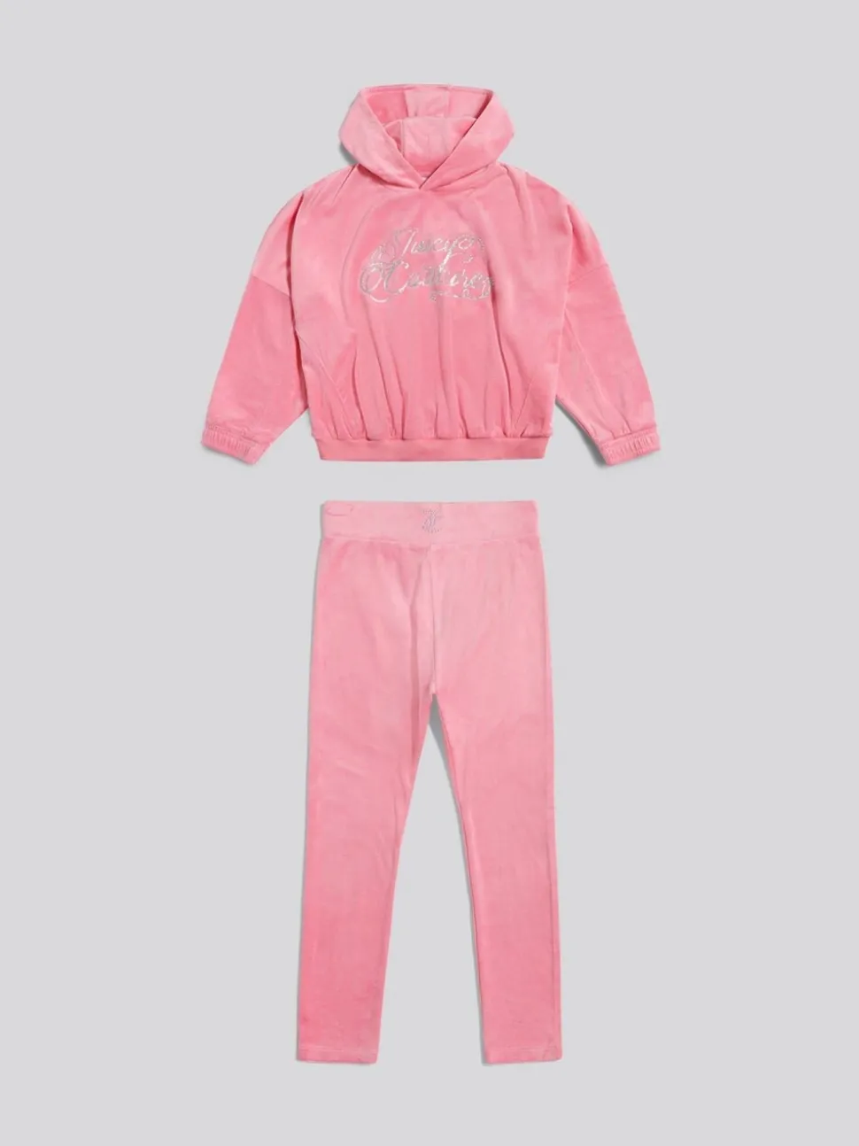 Juicy Couture Pink Relaxed Over-The-Head Hood & Velour Leggings Set
