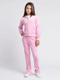 Juicy Couture Pink/Rust Diamanté Zip Through Hoodie