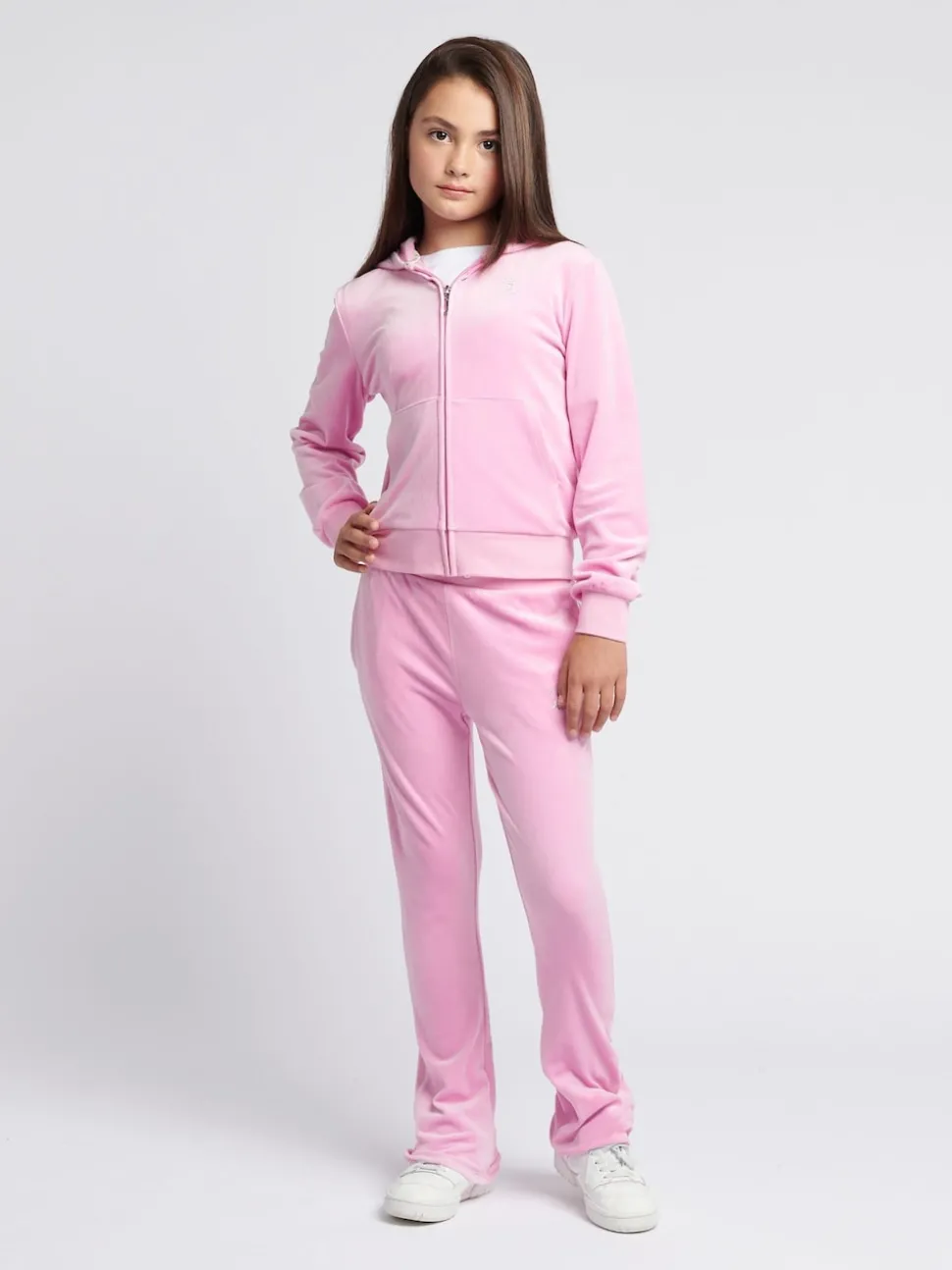 Juicy Couture Pink/Rust Diamanté Zip Through Hoodie