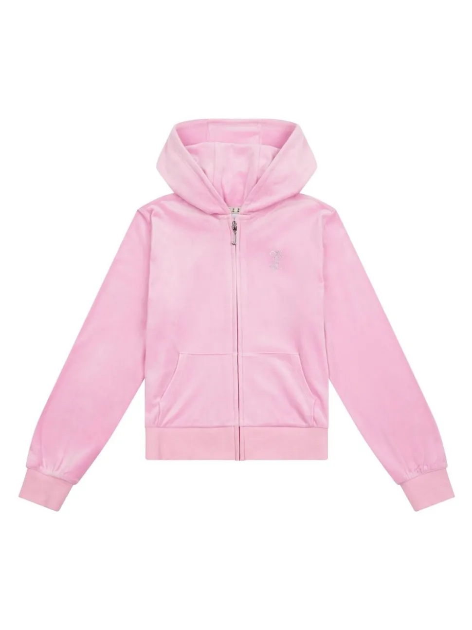 Juicy Couture Pink/Rust Diamanté Zip Through Hoodie