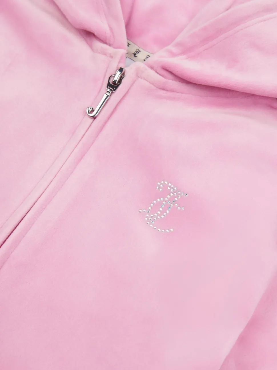 Juicy Couture Pink/Rust Diamanté Zip Through Hoodie