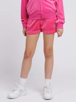Juicy Couture Pink Velour Fold Up Shorts