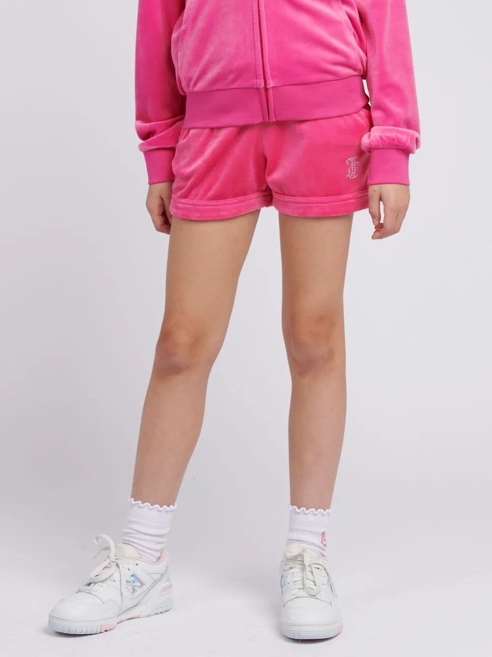 Juicy Couture Pink Velour Fold Up Shorts