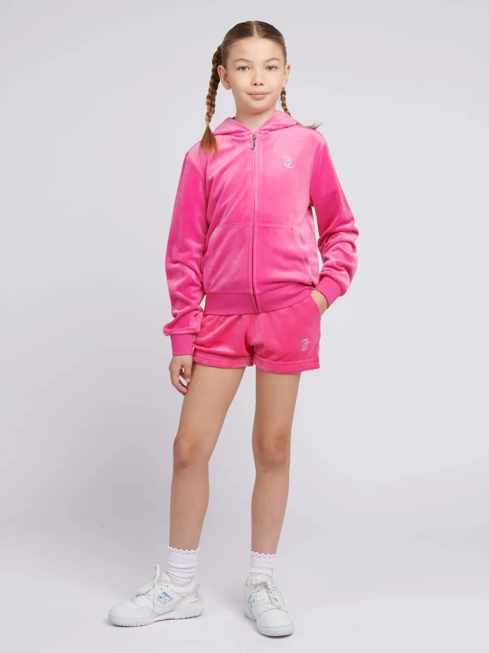 Juicy Couture Pink Velour Fold Up Shorts
