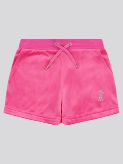 Juicy Couture Pink Velour Fold Up Shorts