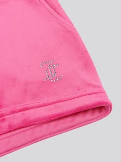 Juicy Couture Pink Velour Fold Up Shorts