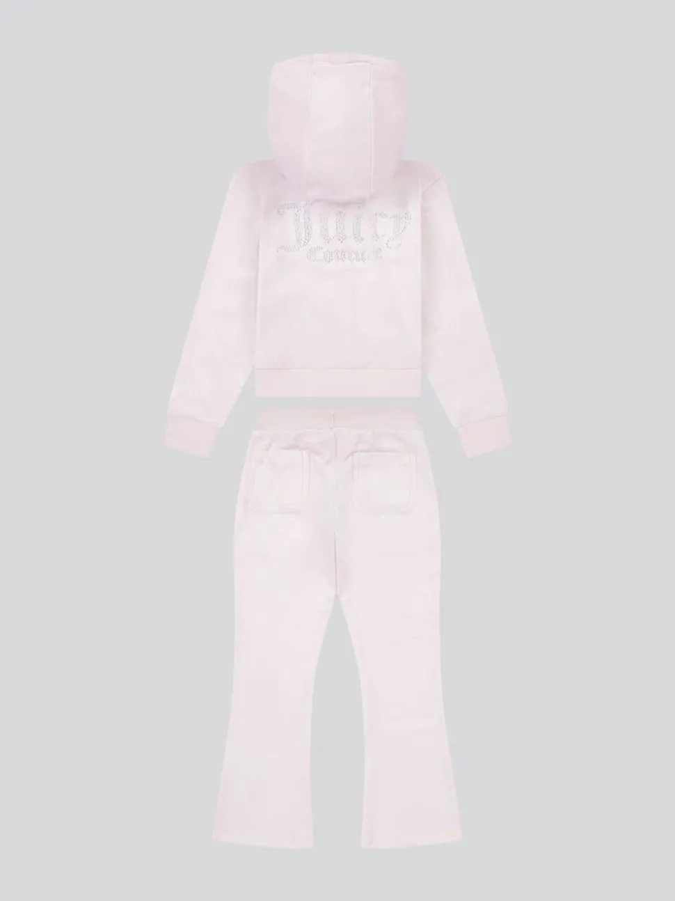 Juicy Couture Purple Diamante Zip Thru Hoodie & Bootcut Joggers Set