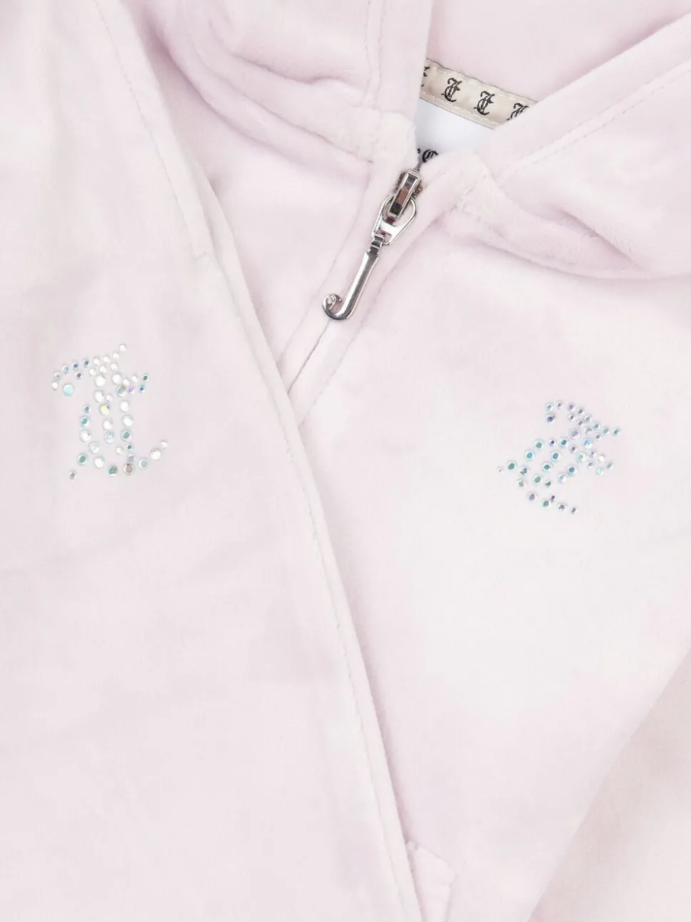 Juicy Couture Purple Diamante Zip Thru Hoodie & Bootcut Joggers Set
