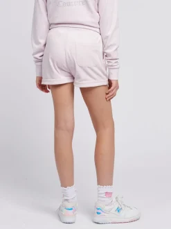 Juicy Couture Purple Velour Fold Up Shorts