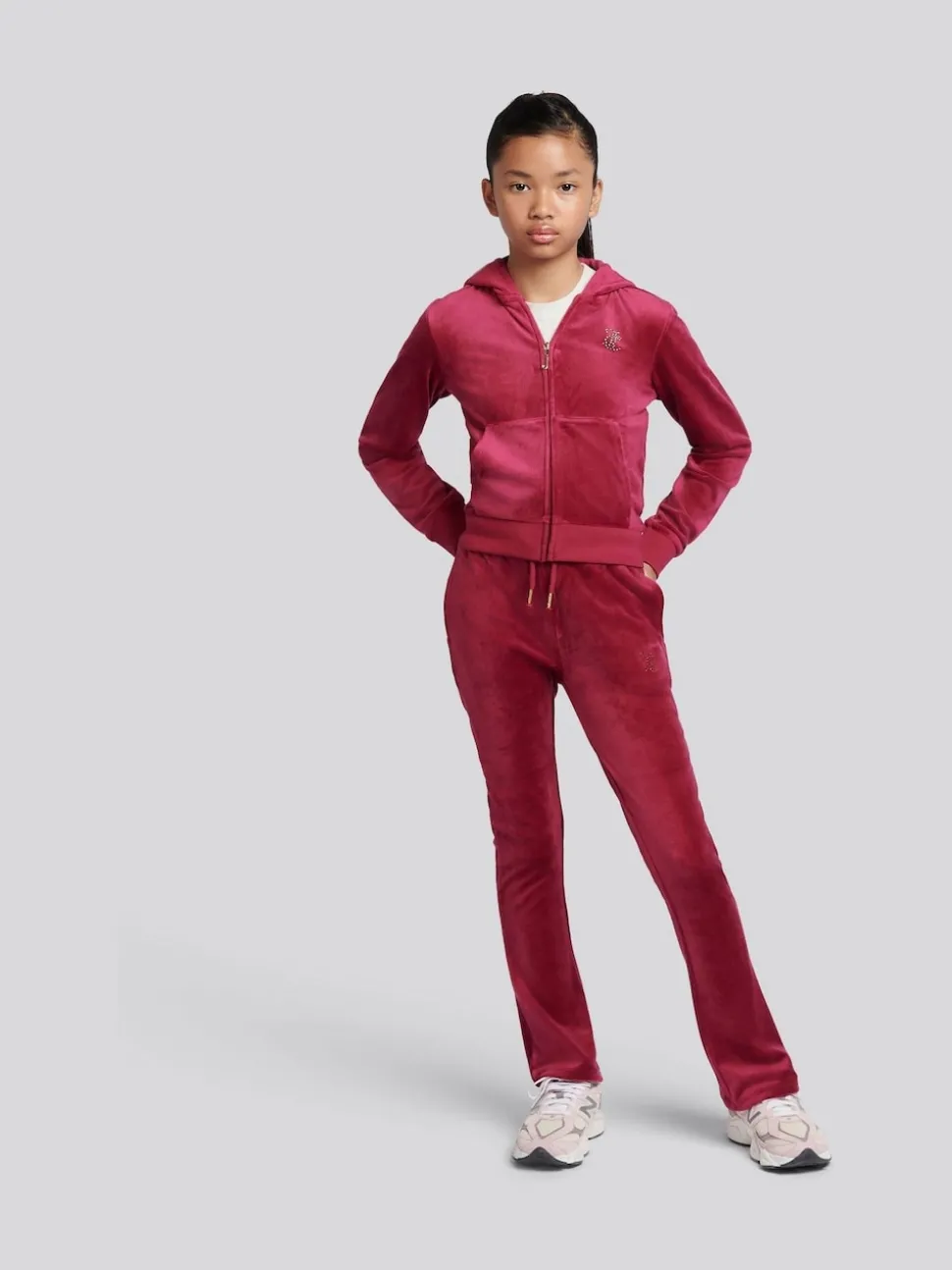 Juicy Couture Red Diamante Zip Through Hoodie