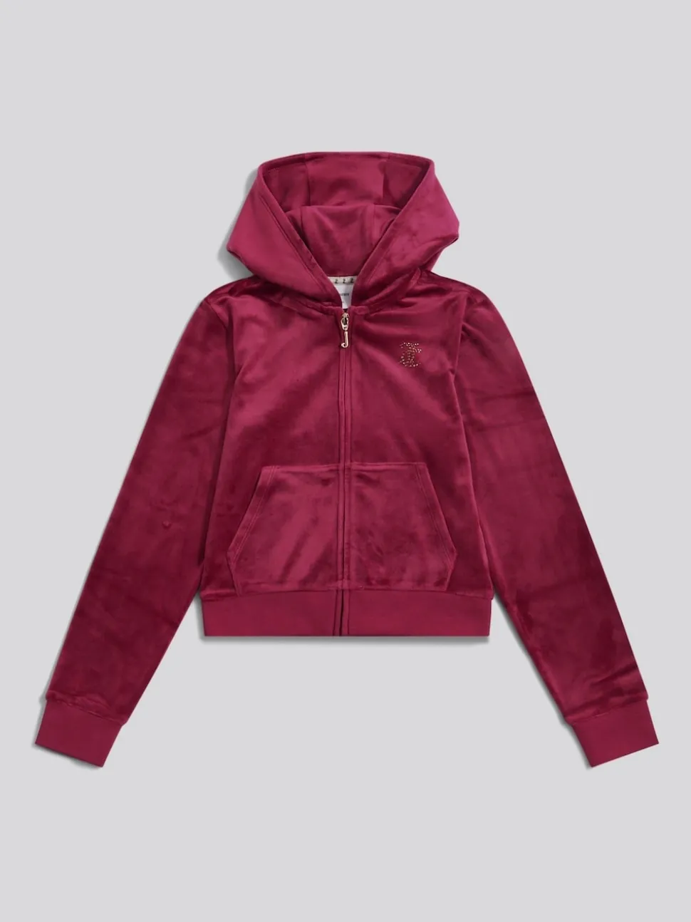 Juicy Couture Red Diamante Zip Through Hoodie
