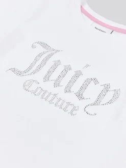 Juicy Couture White Fitted Diamante T-Shirt