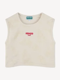 KENZO KIDS Natural Logo Palm Tree Tank Top And Shorts Set