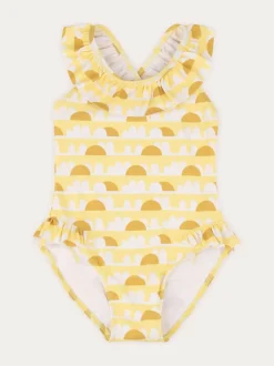 KIDLY Yellow Frilled Swimsuit