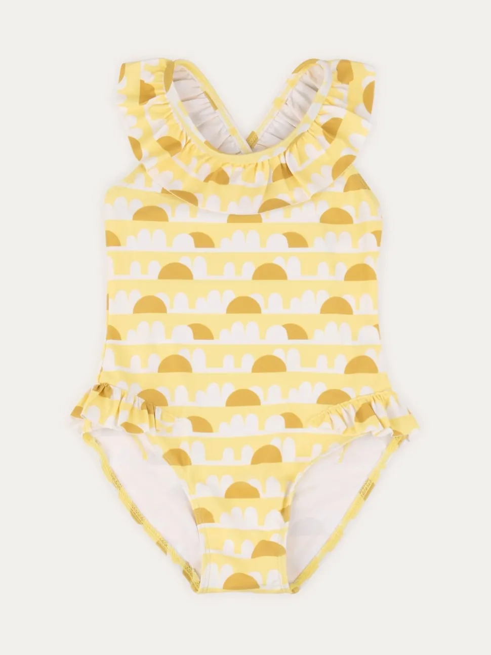 KIDLY Yellow Frilled Swimsuit
