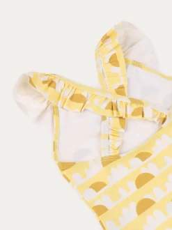 KIDLY Yellow Frilled Swimsuit