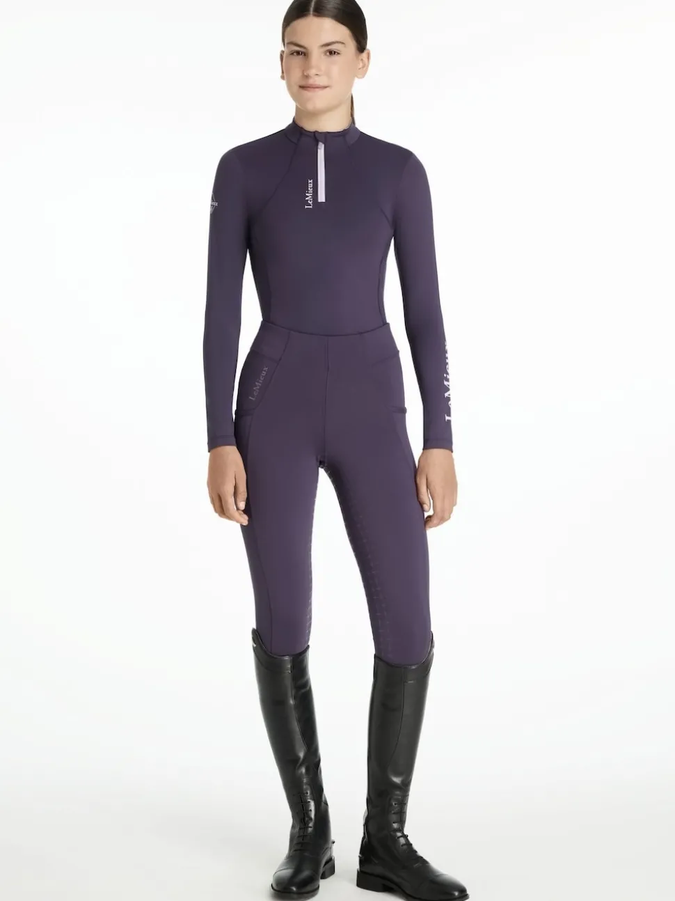 LeMieux Blue Young Rider Classique Base Layer Juniper