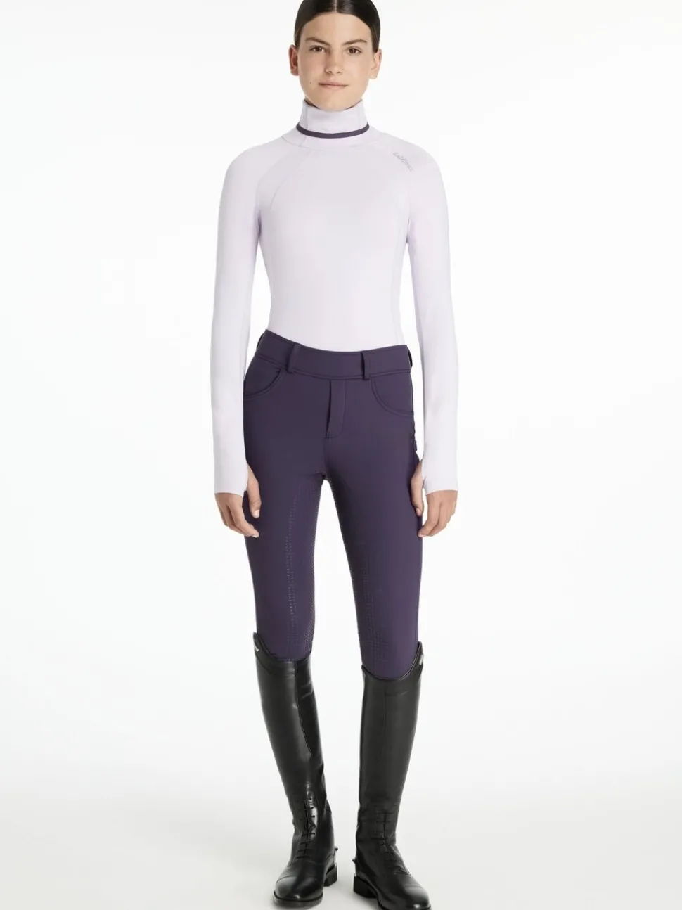 LeMieux Young Rider Savannah Snood Mesh Base Layer Lilac