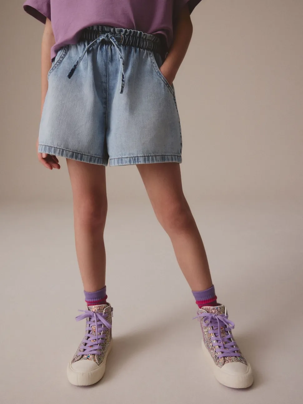 Light Blue Denim Shorts (3-16yrs)