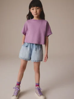 Light Blue Denim Shorts (3-16yrs)
