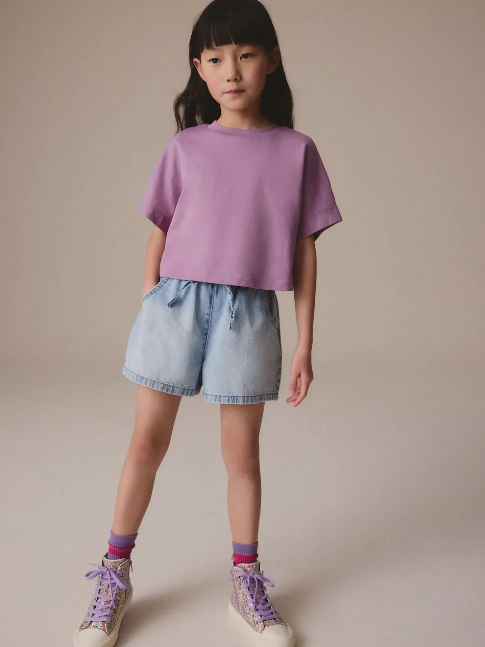 Light Blue Denim Shorts (3-16yrs)