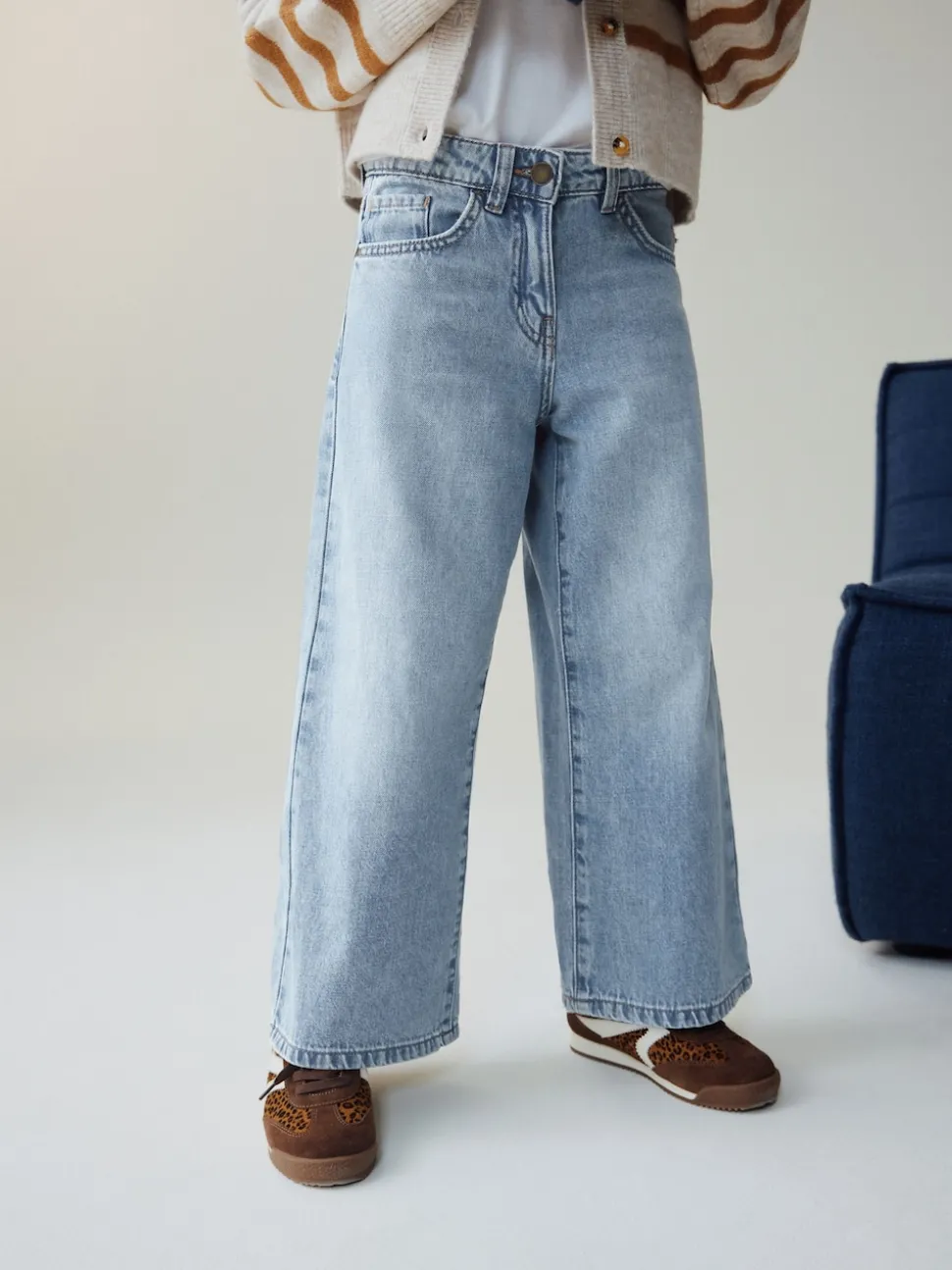 Light Blue Extra Wide Leg Jeans (6-16yrs)