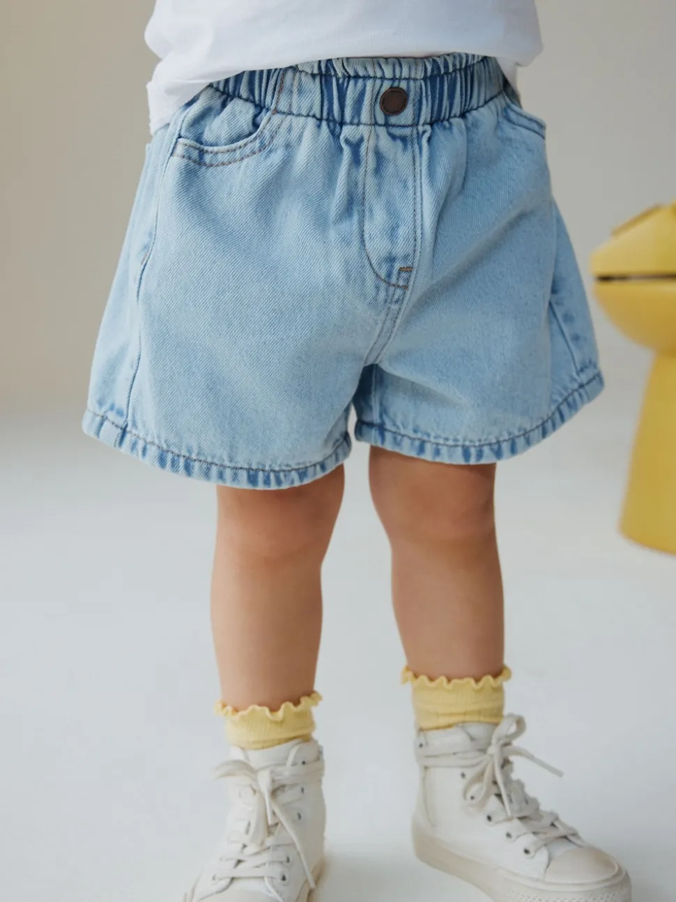 Light Blue Pull On Denim Shorts (3mths-10yrs)