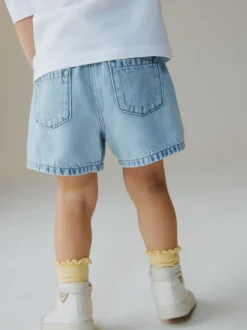 Light Blue Pull On Denim Shorts (3mths-10yrs)