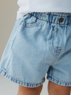Light Blue Pull On Denim Shorts (3mths-10yrs)