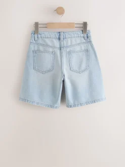 Light Blue Regular Length Relaxed Denim Shorts (3-16yrs)