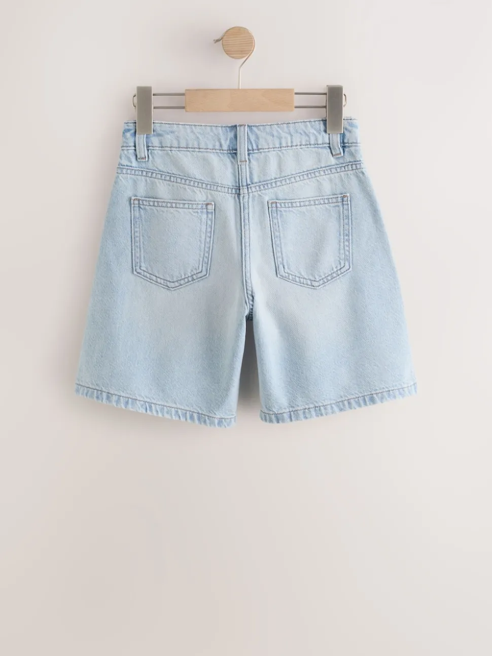 Light Blue Regular Length Relaxed Denim Shorts (3-16yrs)