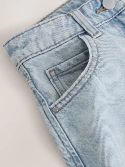 Light Blue Regular Length Relaxed Denim Shorts (3-16yrs)