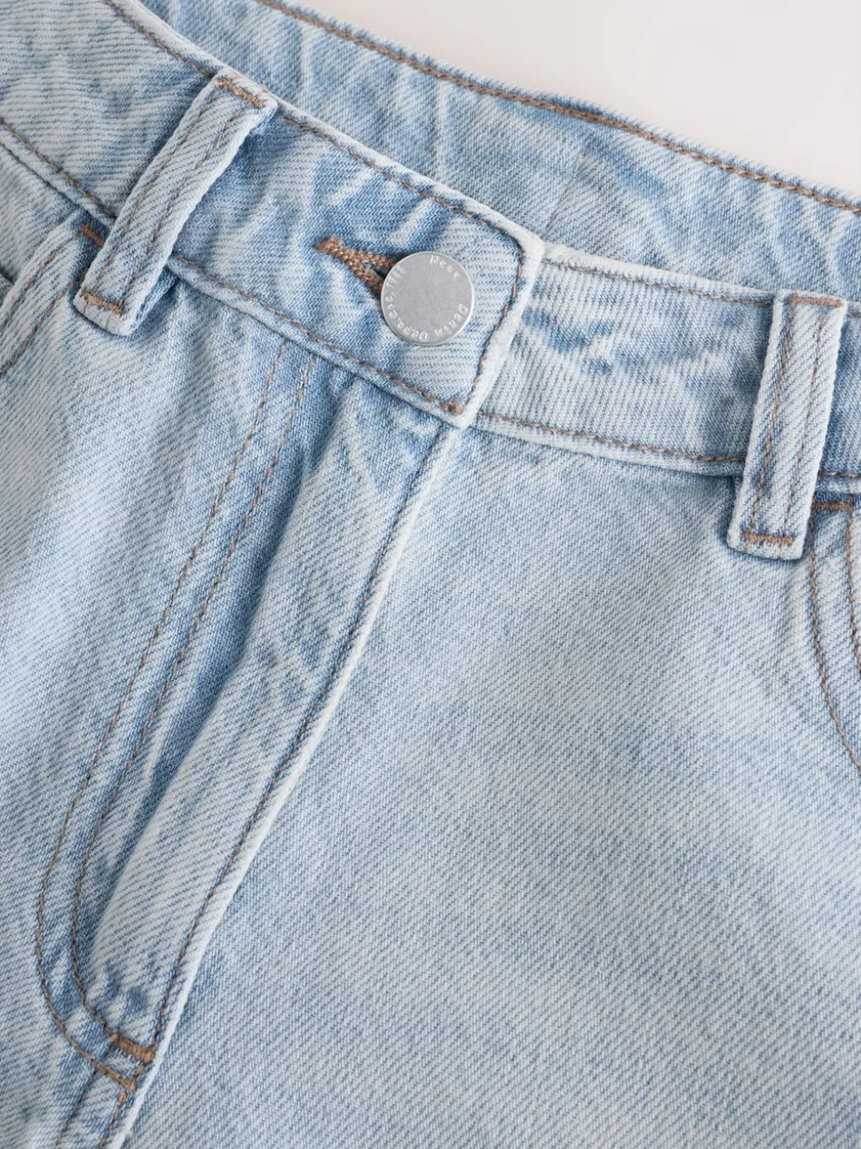 Light Blue Regular Length Relaxed Denim Shorts (3-16yrs)