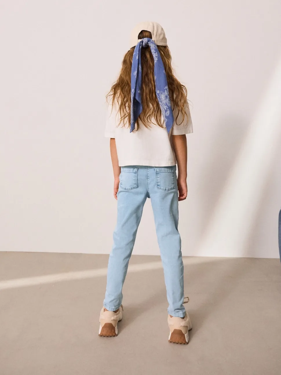 Light Blue Regular Length Stretch Jeggings (3-16yrs)