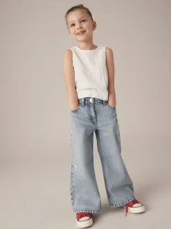 Light Blue Wide Leg Jeans (3-16yrs)