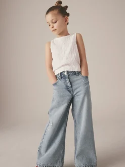 Light Blue Wide Leg Jeans (3-16yrs)