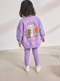 Lilac Purple Disney Aristocats Sweatshirt & Leggings Set (3mths-7yrs)